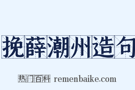 挽薛潮州造句是什么意思的图片